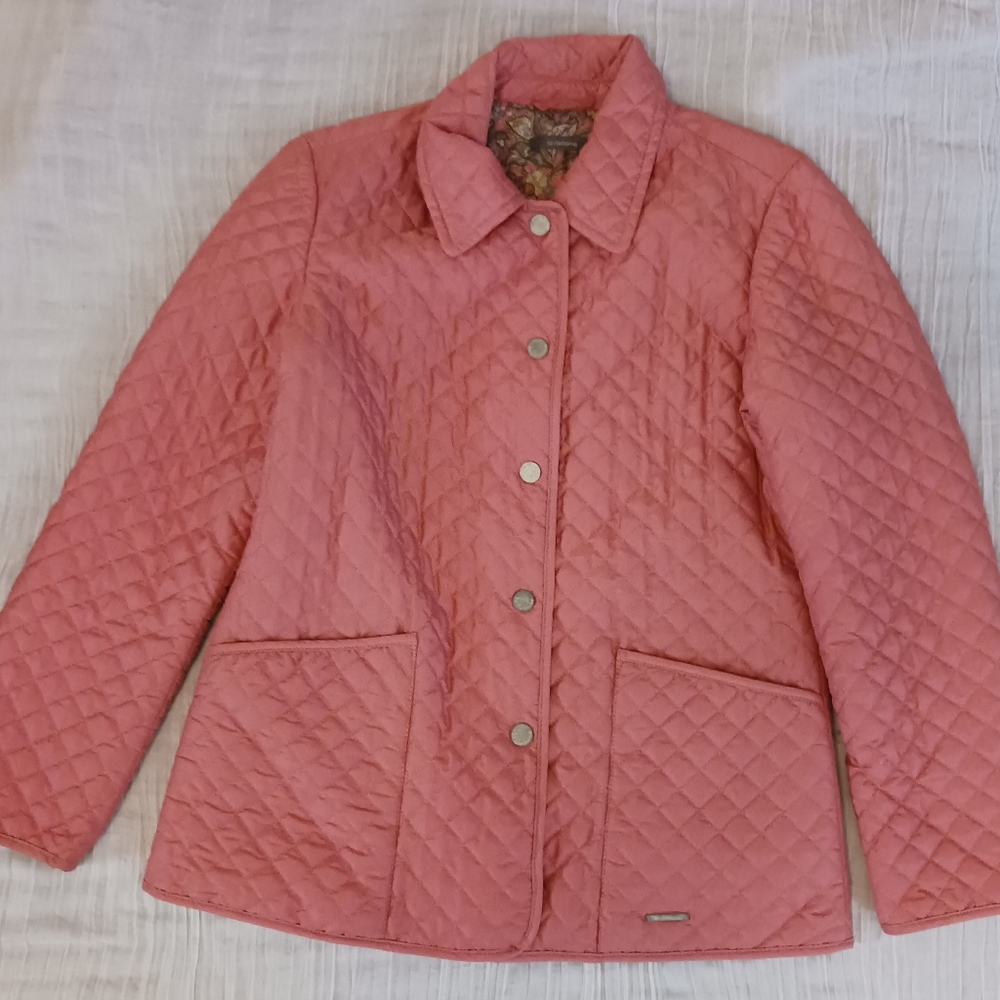 Liz Claiborne Quilted Utility Jacket in Dusty Rose
